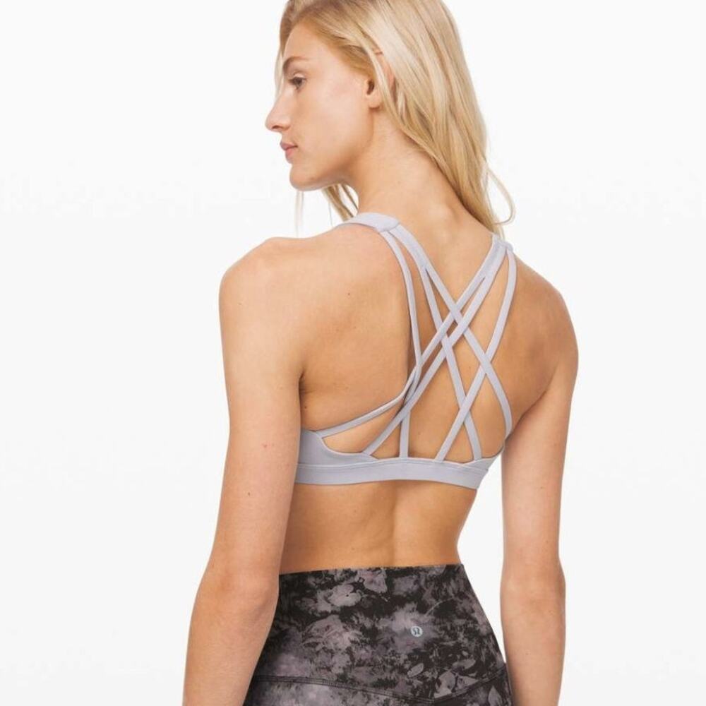 Lululemon Free to Be Sere Sports Bra Silver Lilac size 2